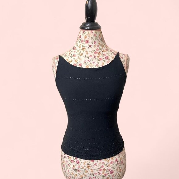 Heart moon star glitter black vintage tank no size tag fits like a small? 6/8 Y2 - Picture 1 of 3